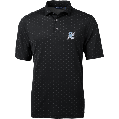 Virtue Recycled Tile Print Featherlight Pique Mens Polo