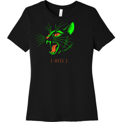 Hiss (green & halloween) - Women's Relaxed Jersey Short Sleeve Tee