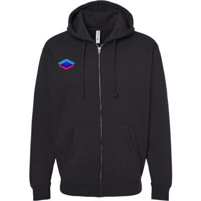 Embroidered Heavyweight Full Zip Hooded Sweatshirt