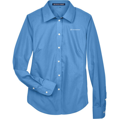 DEVON & JONES Women's Crown Collection Broadcloth Woven Dress Shirt - D620W (EMB)