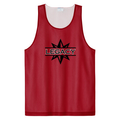 Reversible Mesh Pinnie - Red/White