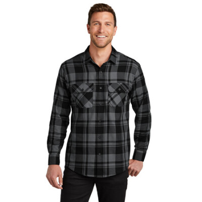 PORT AUTHORITY Men's Plaid Flannel Shirt - PAW668 (EMB)