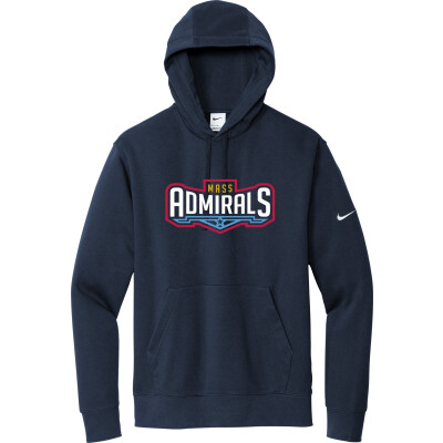 Mass Admirals Text Only Nike Fleece Sleeve Swoosh Pullover Hoodie