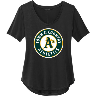 Women's Stretch Jersey Relaxed Scoop Tee