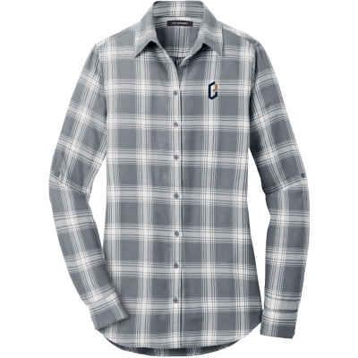 PORT AUTHORITY Women's Plaid Flannel Shirt - PALW668 (EMB)