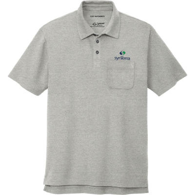 C-FREE Cotton Blend Pique Pocket Polo