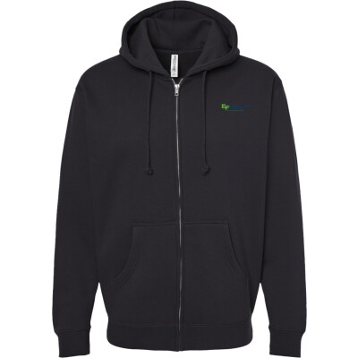 Embroidered Heavyweight Full Zip Hooded Sweatshirt