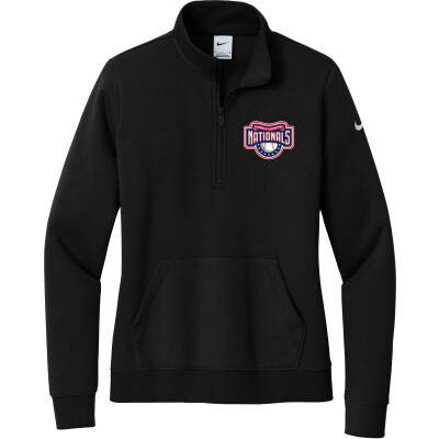 Nike Women's Club Fleece Sleeve Swoosh 1/2-Zip