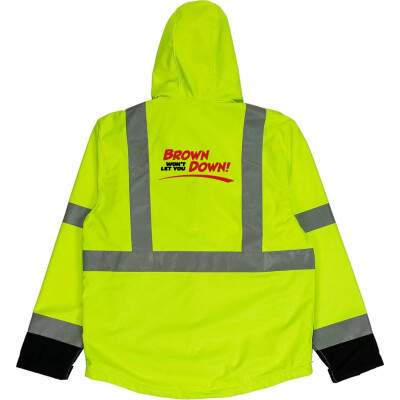 Men's Hi-Vis Class 3 Hooded Softshell Jacket