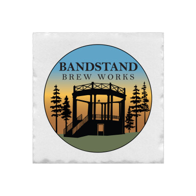Bandstand Brew Works Square Marble Coaster - Set of 2