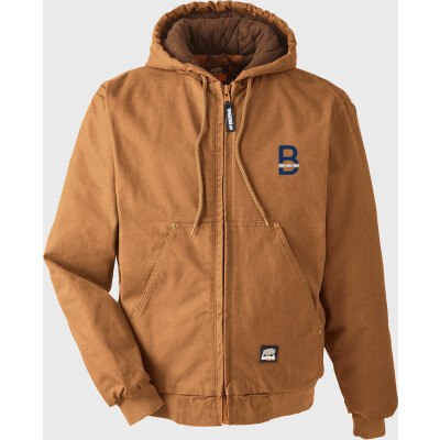 Berne Men's Highland Washed Cotton Duck Hooded Jacket