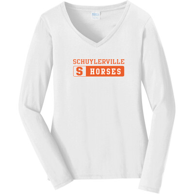 Women's Long Sleeve Fan Favorite V-Neck Tee