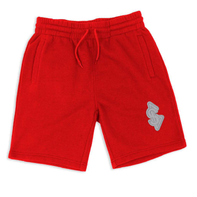 Authentic Skullygang Premium Heavyweight Red Fleece Jogger Shorts
