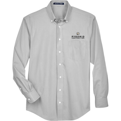 Devon & Jones Broadcloth Woven Dress Shirt (EMB)