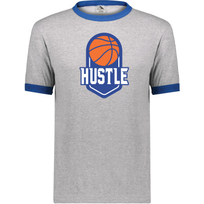 Hustle Basketball Adult Ringer Tee