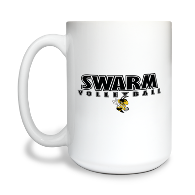 Swarm Volleyball 15 oz White Ceramic Mug