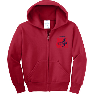 Youth Core Fleece Full-Zip Hooded Sweatshirt