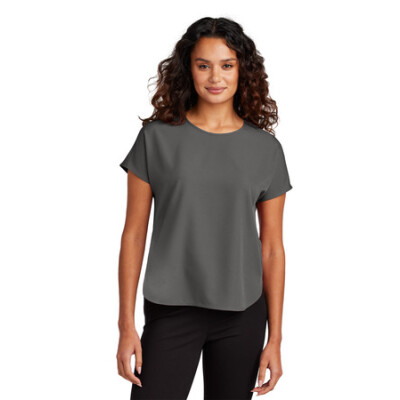 MERCER+METTLE Womens Stretch Crepe Crew - MM2015 (EMB)