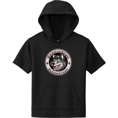 Youth Sport Wick Fleece Short Sleeve Hooded Pullover