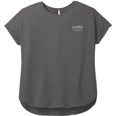 MERCER+METTLE Womens Stretch Crepe Crew (EMB)