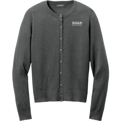 Women's Easy Care Crewneck Cardigan Sweater