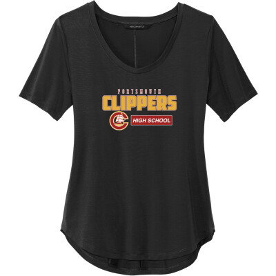 Women's Stretch Jersey Relaxed Scoop Tee