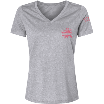 Women's Relaxed Heather CVC V-Neck Tee