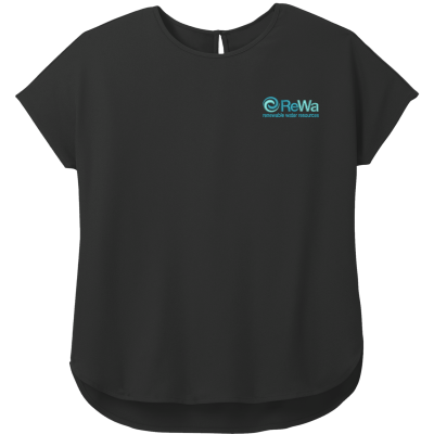 Womens Stretch Crepe Crew