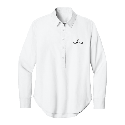 Mercer & Mettle Women's Long Sleeve Modern Oxford Shirt (EMB)