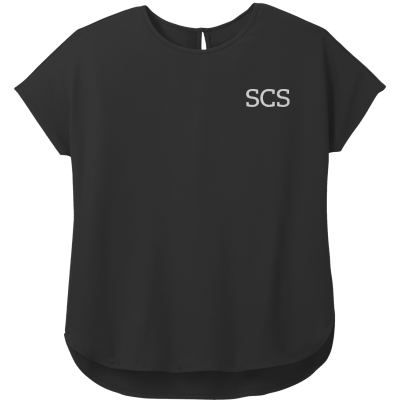 Womens Stretch Crepe Crew