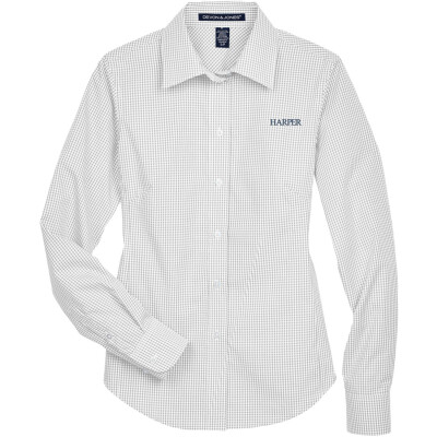Gingham Check Woven Dress Shirt