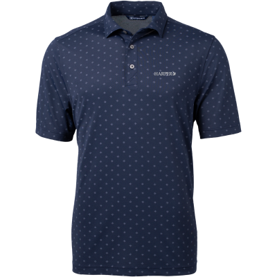 CUTTER & BUCK Men's Pike Constellation Print Stretch Polo (EMB)