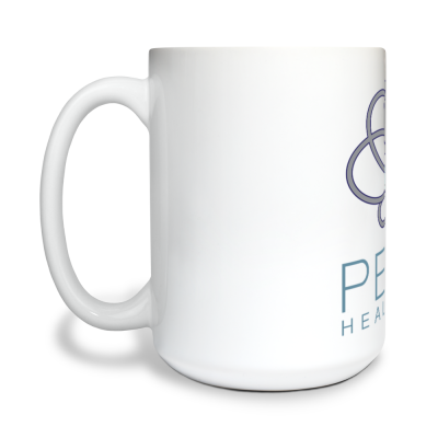 15 oz White Ceramic Mug
