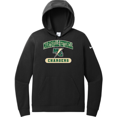 Nike Women's Club Fleece Sleeve Swoosh Pullover Hoodie