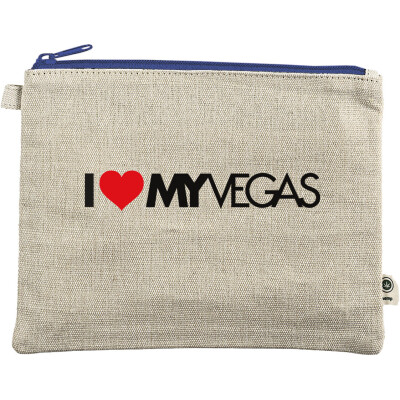 MY VEGAS ECO BLEND ZIPPERED POUCH