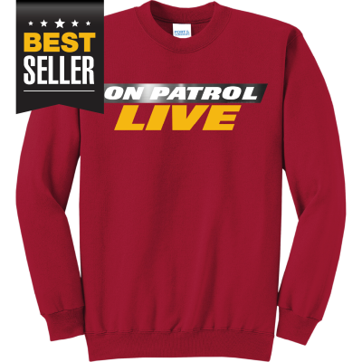 On Patrol: Live Unisex Fleece Crewneck Sweatshirt
