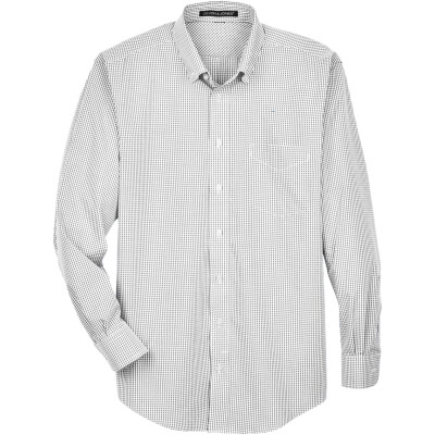 Mens Gingham Check Woven Dress Shirt