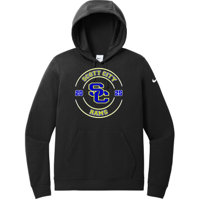 Nike Women's Club Fleece Sleeve Swoosh Pullover Hoodie