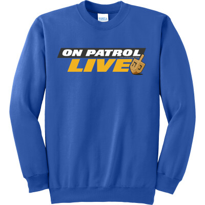 On Patrol: Live Hanukkah Logo with Dreidel Fleece Sweatshirt
