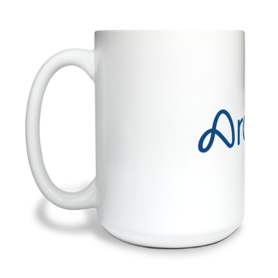 15 oz White Ceramic Mug