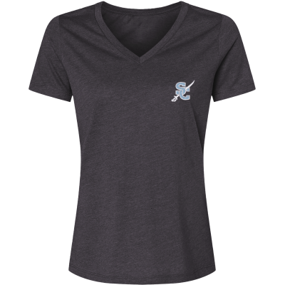 Women's Relaxed Heather CVC V-Neck Tee