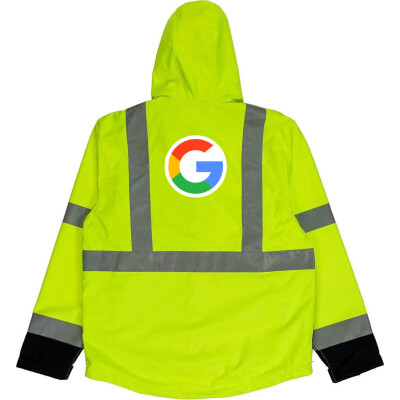 Men's Hi-Vis Class 3 Hooded Softshell Jacket