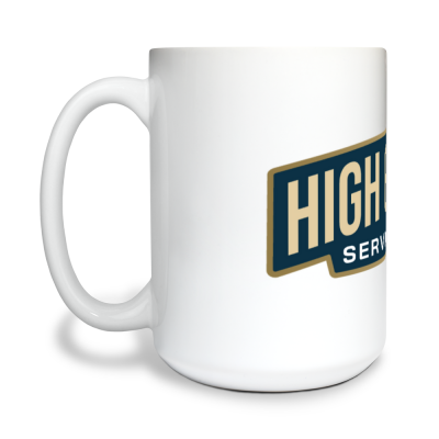 15 oz White Ceramic Mug