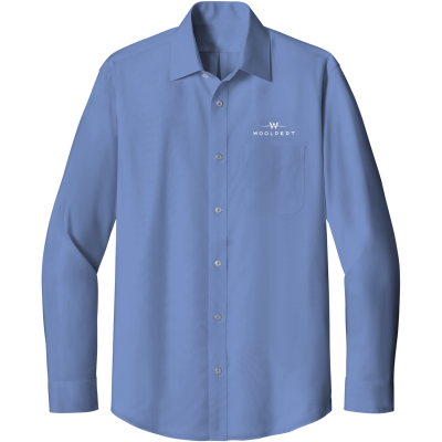 Wrinkle-Free Stretch Pinpoint Spread Collar Shirt