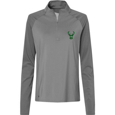 Adidas Women's Stripe Block Quarter-Zip Pullover