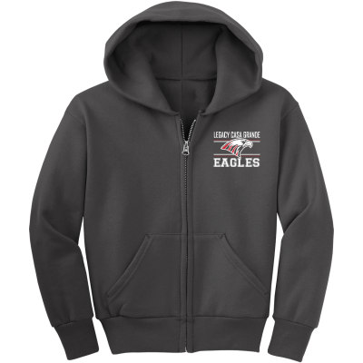 Youth Core Fleece Full-Zip Hooded Sweatshirt