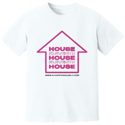 THE ELEVENTH HOUSE CLASSIC WHITE & HOT PINK TEE
