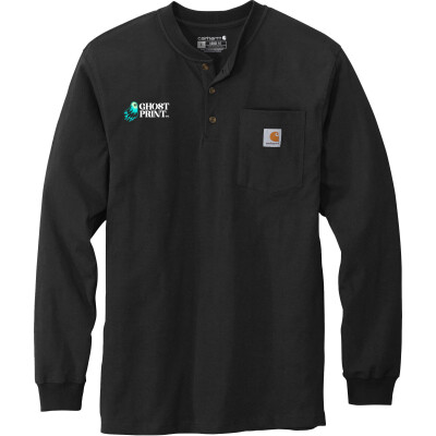 Ghost Print Co. Long Sleeve Henley T-Shirt