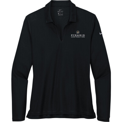 Nike Women's Dri-FIT Micro Pique 2.0 Long Sleeve Polo (EMB)