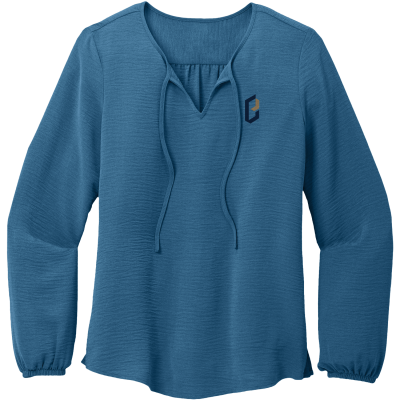 PORT AUTHORITY Women's Textured Crepe Blouse - LW714 (EMB)